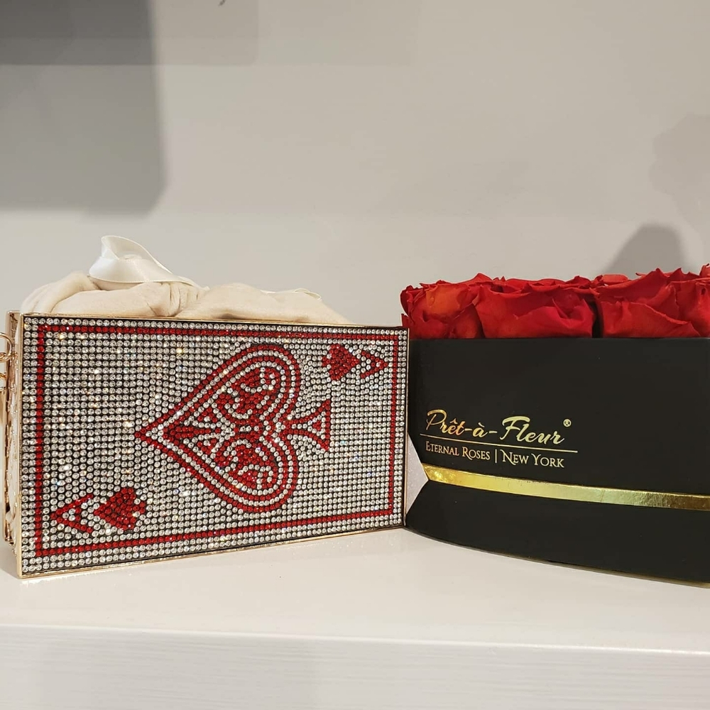 Bling Red Ace Of Spades Handbag - Picture 3 of 4